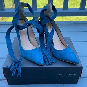 Vince Camuto Viridian Strappy Suede Heels